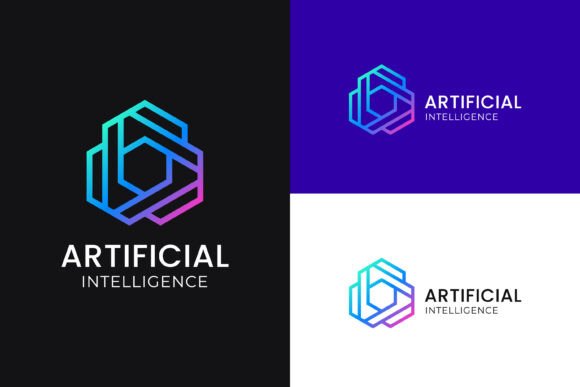 Futuristic Artificial Intelligence Logo for Modern Branding