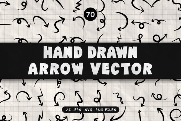 Hand Drawn Arrows Graphics for Crafting and Design