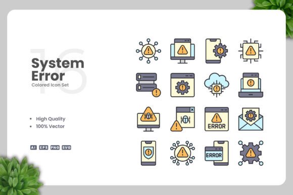 System Error Colored Icons Review for Embroidery Projects